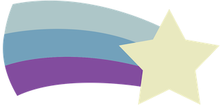 Rainbow shooting star